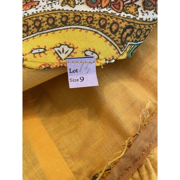 Vtg 70s Boho Tunic Dress Women’s M Multicolor Paisley Print Festival Mod Chic - Picture 11 of 12